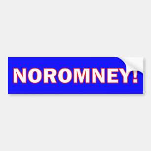 No Romney Bumper Sticker