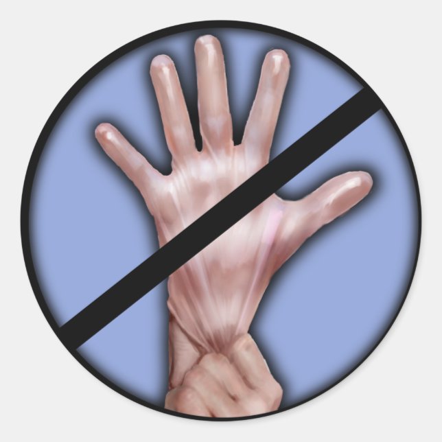 No rubber gloves! Sticker (Front)