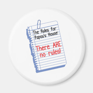 No Rules at Papou's House Magnet