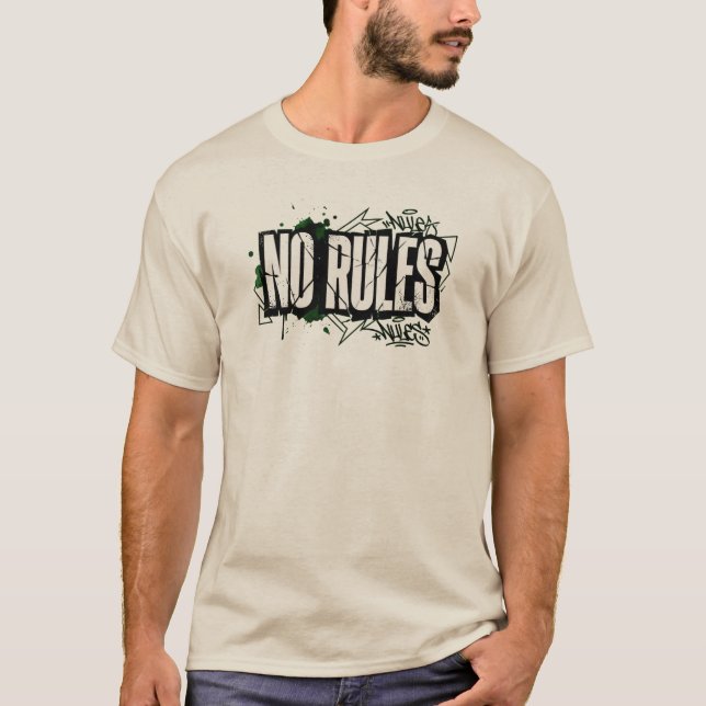 No Rules Bold Attitude Logo Tee (Front)