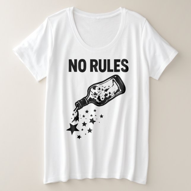 NO RULES PLUS SIZE T-Shirt (Design Front)