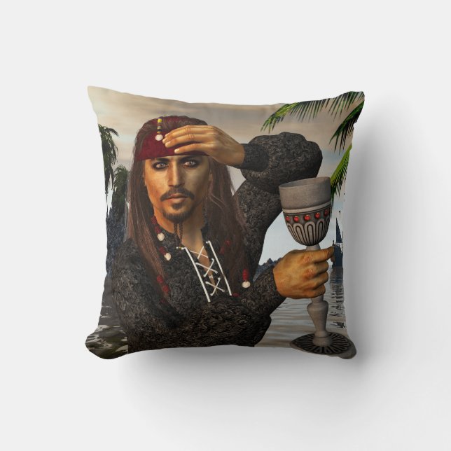 No Rum No Ship No hat American MoJo Pillow (Front)