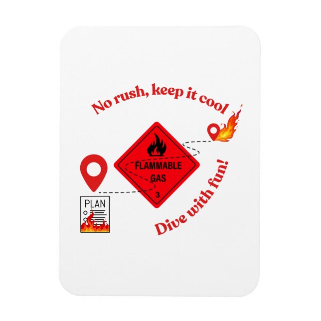 No Rush Keep It Cool Trucker Magnet (Vertical)
