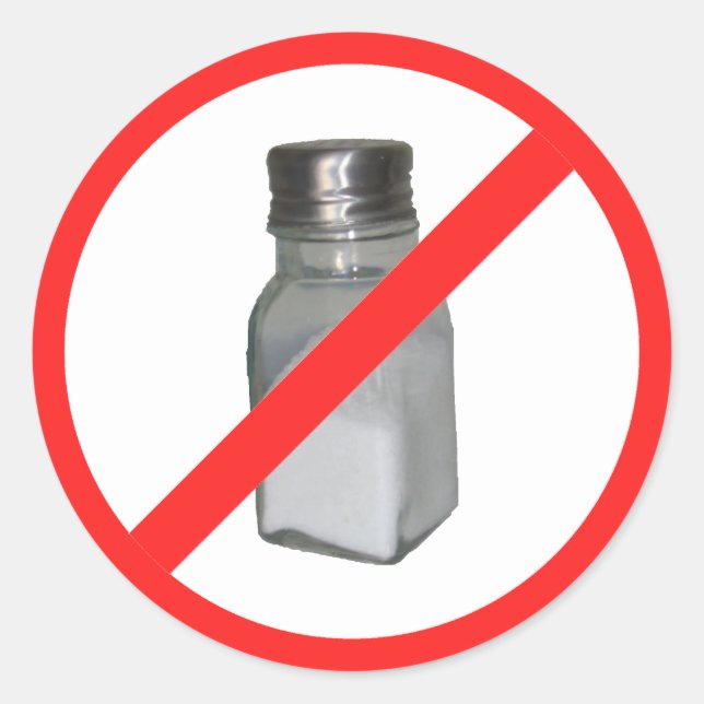 No salt classic round sticker (Front)