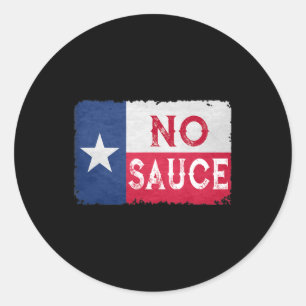 No Sauce On Central Texas Bbq Brisket Byrbecue  Classic Round Sticker