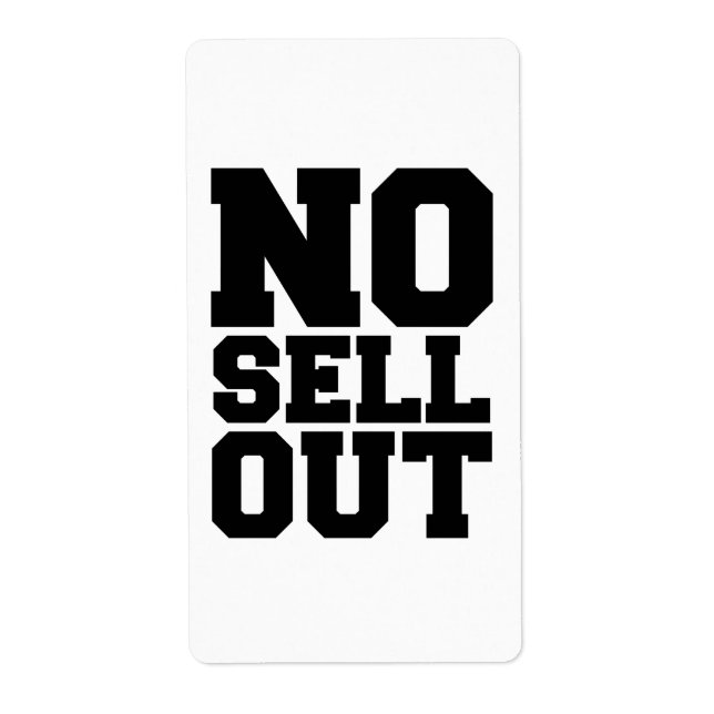 NO SELL OUT (Front)