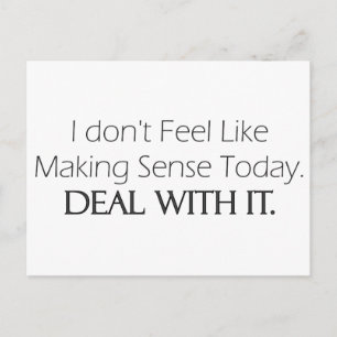 No Sense Today Postcard