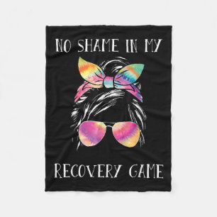 No Shame In My Recovery Game Motivational Emwermen Fleece Blanket