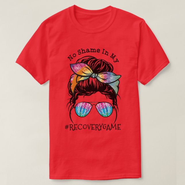 No Shame In My Recovery Game NA AA Narcotics Anony T-Shirt (Design Front)