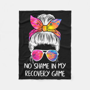 No Shame In My Recovery Game Sobriety Aa Na Anni  Fleece Blanket