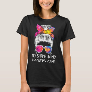 No Shame In My Recovery Game Sobriety Aa Na Anni  T-Shirt