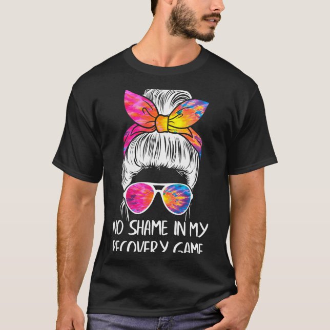 No Shame In My Recovery Game Sobriety Aa Na Anni  T-Shirt (Front)