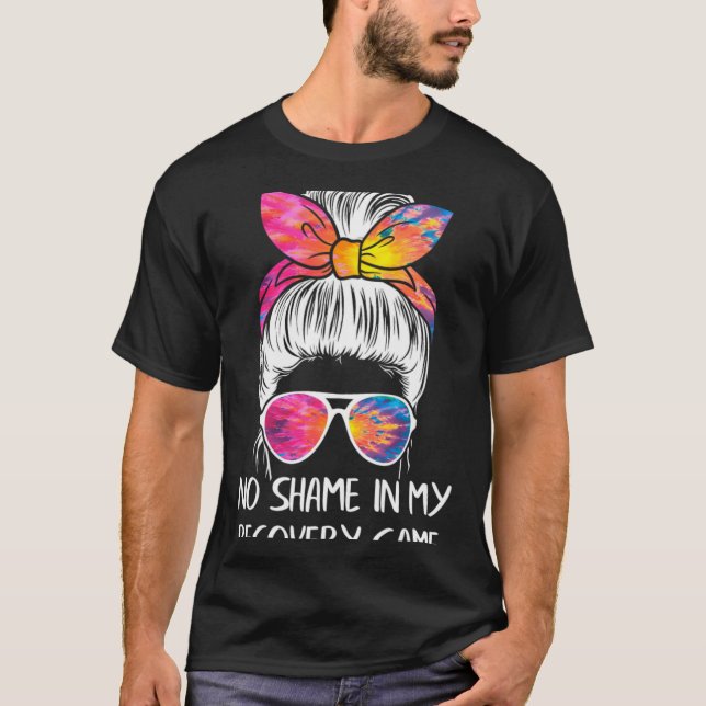 No Shame In My Recovery Game Sobriety Aa Na Anni T T-Shirt (Front)