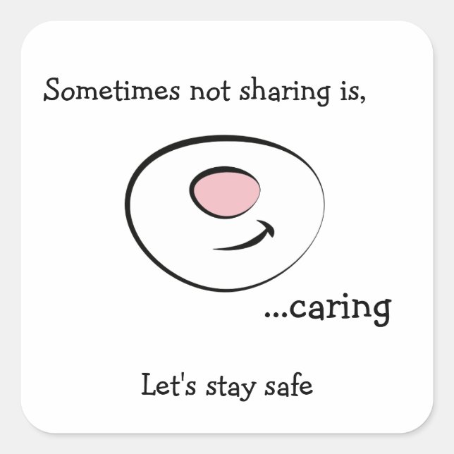 No Sharing, Stay Safe Bunny Stickers (Front)