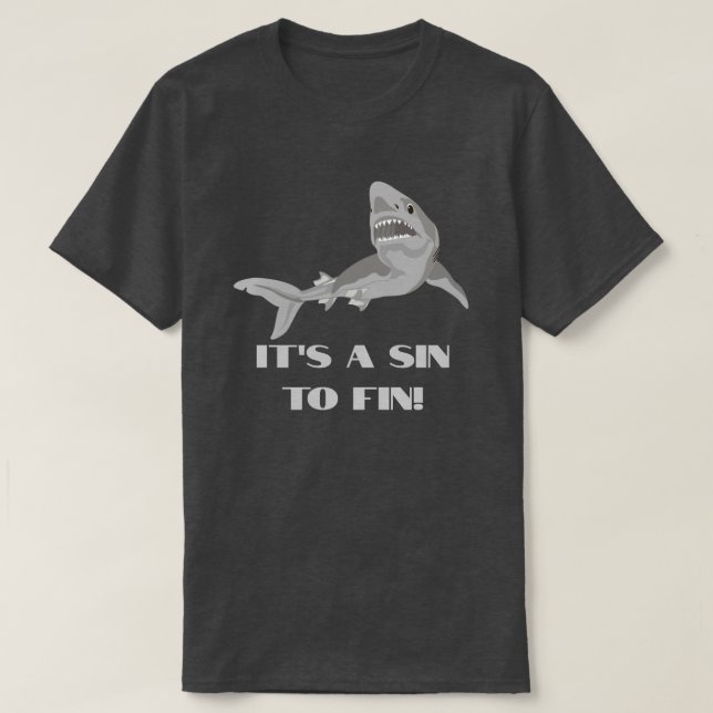 No Shark Finning T-Shirt (Design Front)