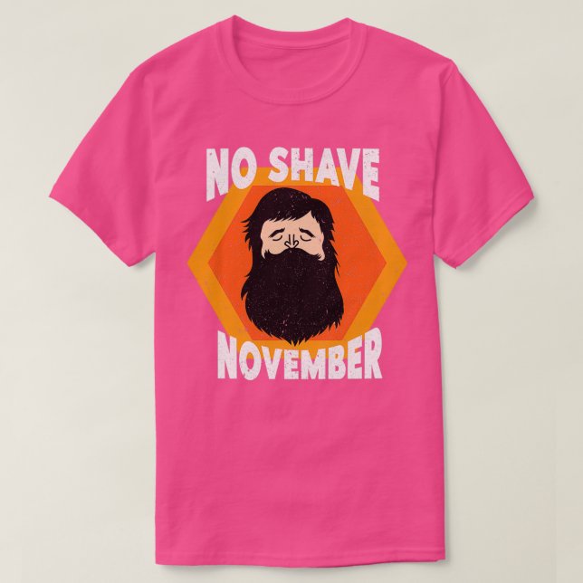 No Shave November Shaving Bart Bartwuchs T-Shirt (Design Front)