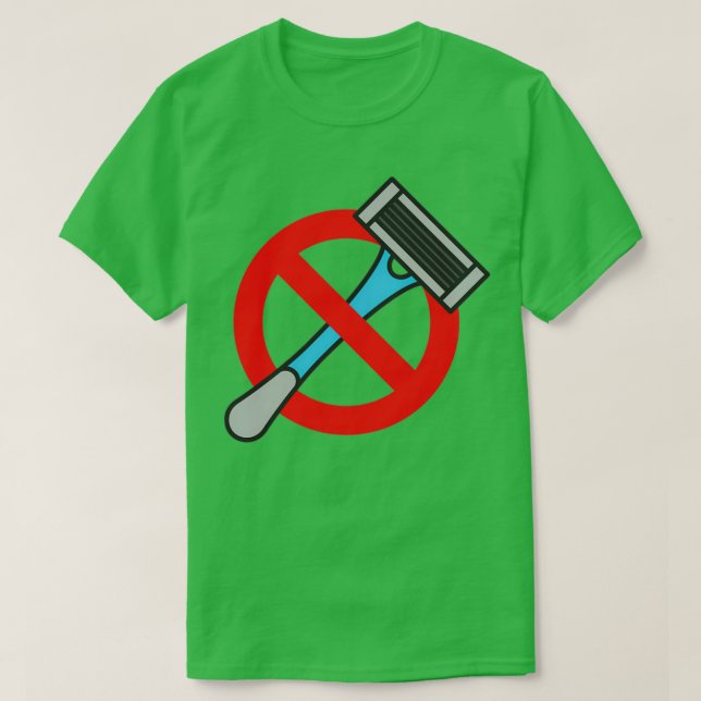 No shaving zone Beard only BeardLover T-Shirt (Design Front)