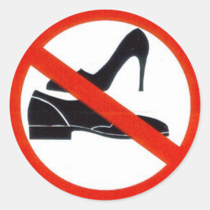 No shoes onboard. classic round sticker