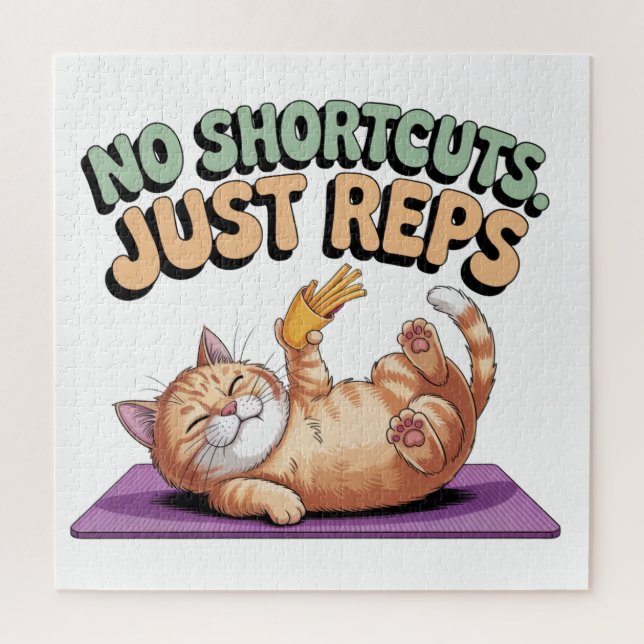 No Shortcuts. Just Reps Jigsaw Puzzle (Vertical)