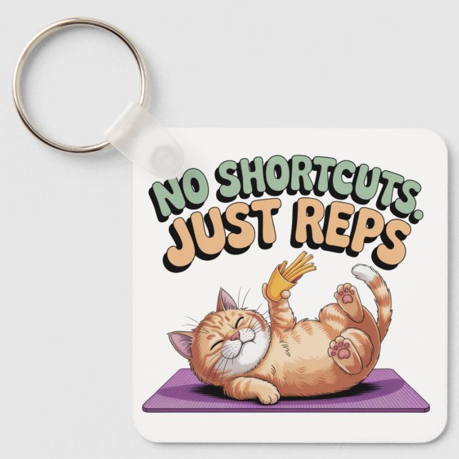 No Shortcuts. Just Reps Key Ring (Front)