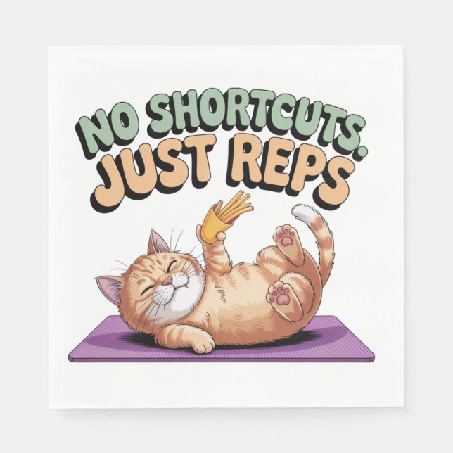 No Shortcuts. Just Reps Napkin (Front)