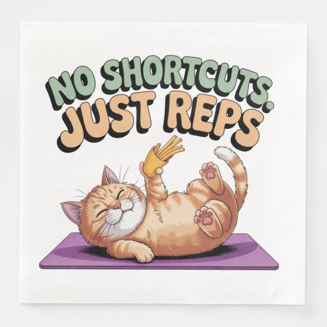 No Shortcuts. Just Reps Napkin (Front)