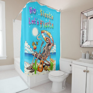 No Siesta Let's Fiesta Shower Curtain