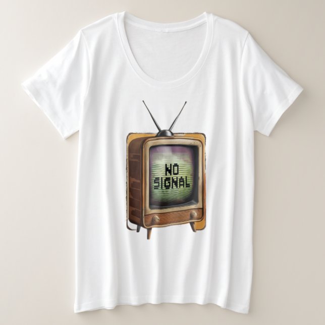 No Signal Plus Size T-Shirt (Design Front)
