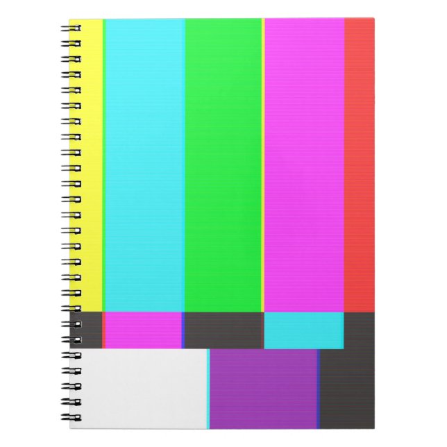 no signal tv screen with noise notebook (Front)
