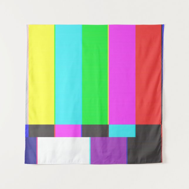 no signal tv screen with noise tapestry (Front)