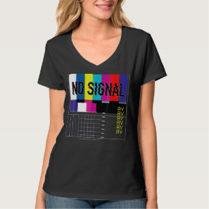 No Signal Vaporwave Cool Fun Retro Tv 80s T-Shirt