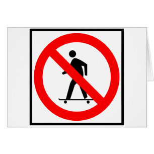 No Skateboarding Highway Sign