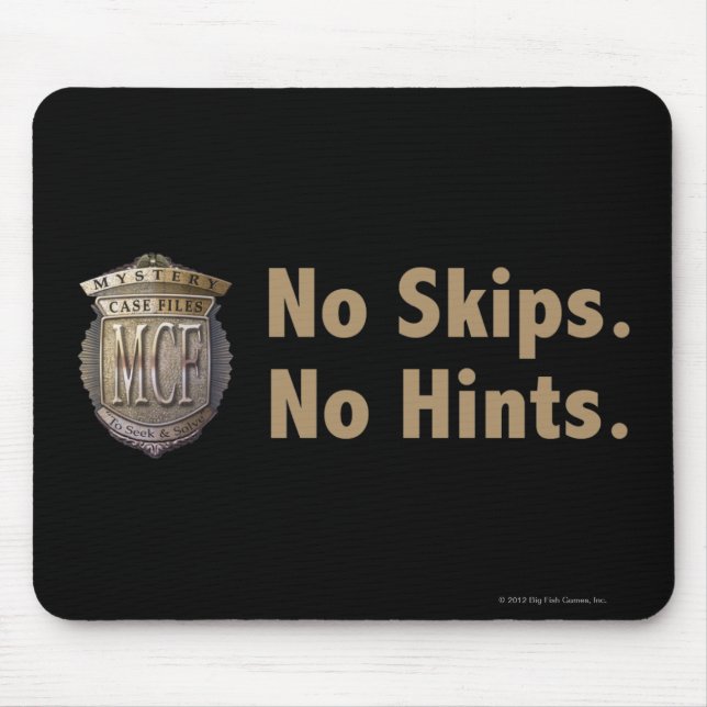 No Skips. No Hints. Gold Mouse Pad (Front)