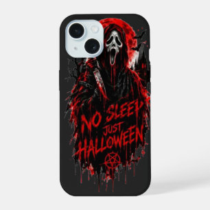 No Sleep Just Halloween Scream Gothic Horror Desig iPhone 15 Case
