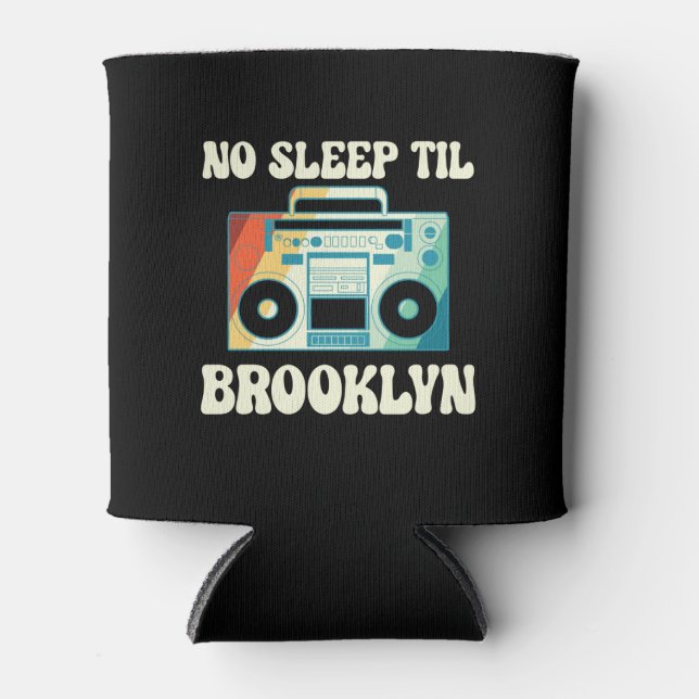 No Sleep Til Brooklyn Old Can Cooler (Front)