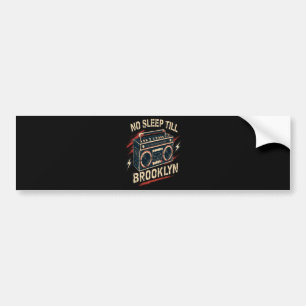 No Sleep Vintage Boombox Retro Bumper Sticker