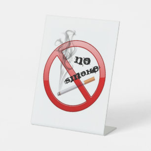 No smoke pedestal sign