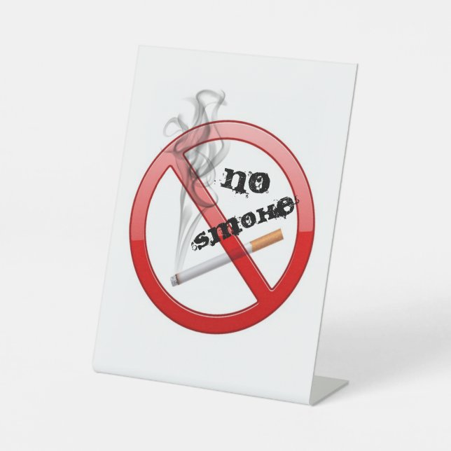 No smoke  pedestal sign (Front)