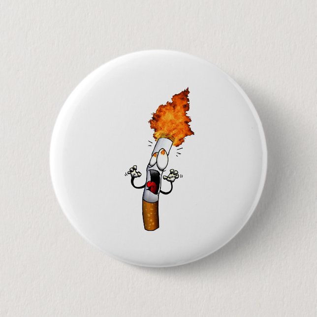 No Smoking 6 Cm Round Badge (Front)