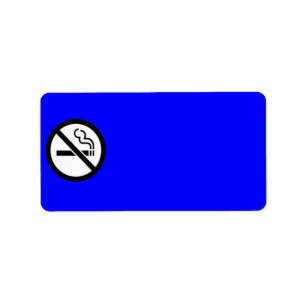 No Smoking Address Label