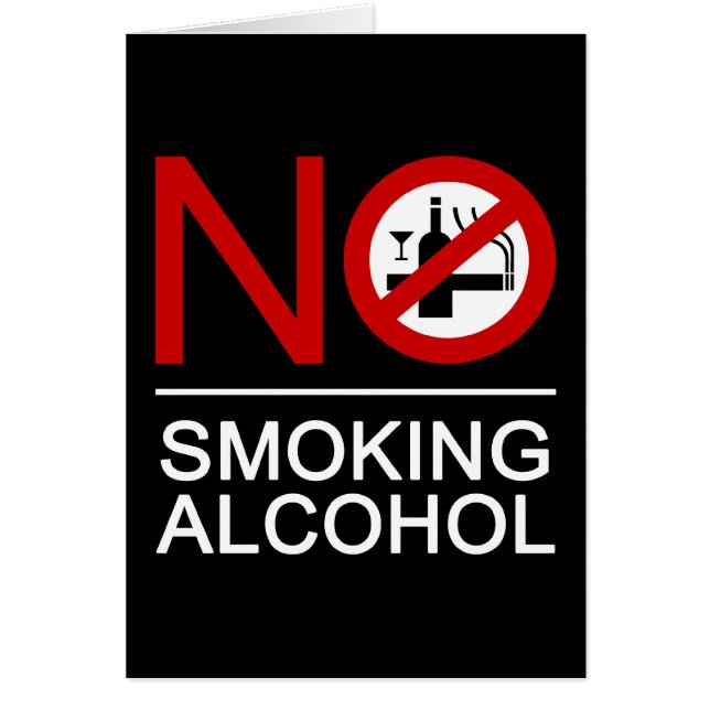 NO Smoking Alcohol ⚠ Thai Sign ⚠ (Front)
