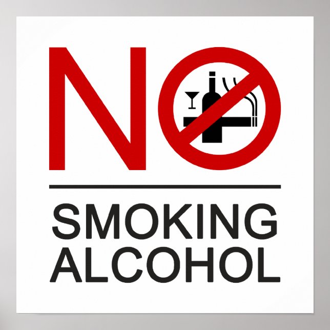 NO Smoking Alcohol ⚠ Thai Sign ⚠ (Front)