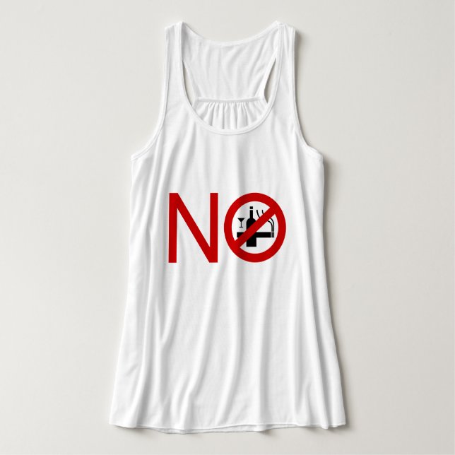 NO Smoking Alcohol ⚠ Thai Sign ⚠ Singlet (Design Front)