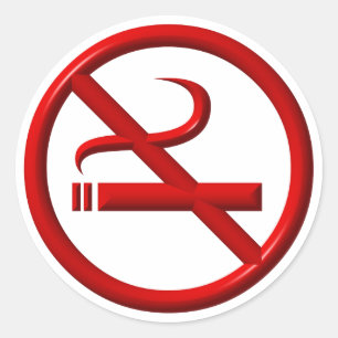 No Smoking / Anti-Smoking Classic Round Sticker