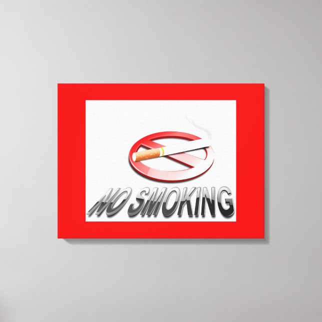 NO SMOKING CANVAS PRINT (Front)