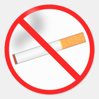 No Smoking Classic Round Sticker