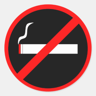 No Smoking Classic Round Sticker