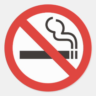 No Smoking Classic Round Sticker
