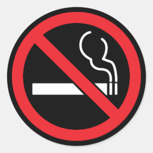 No Smoking Classic Round Sticker