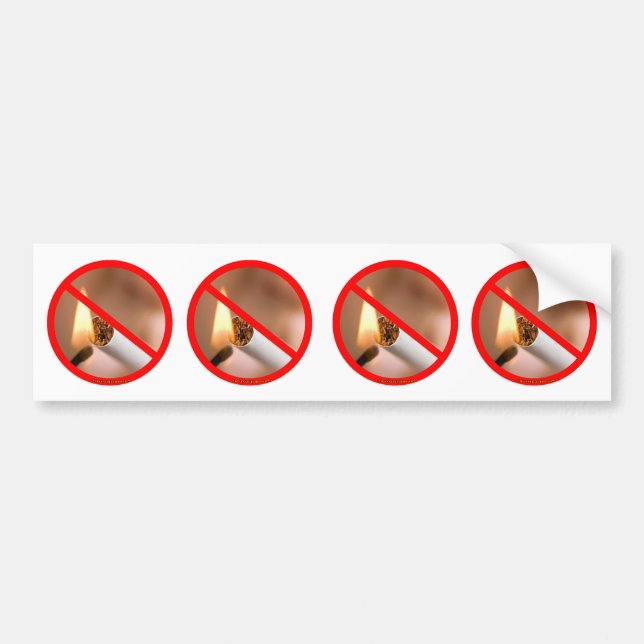NO SMOKING (CUT to GET 4) Bumper Sticker (Front)
